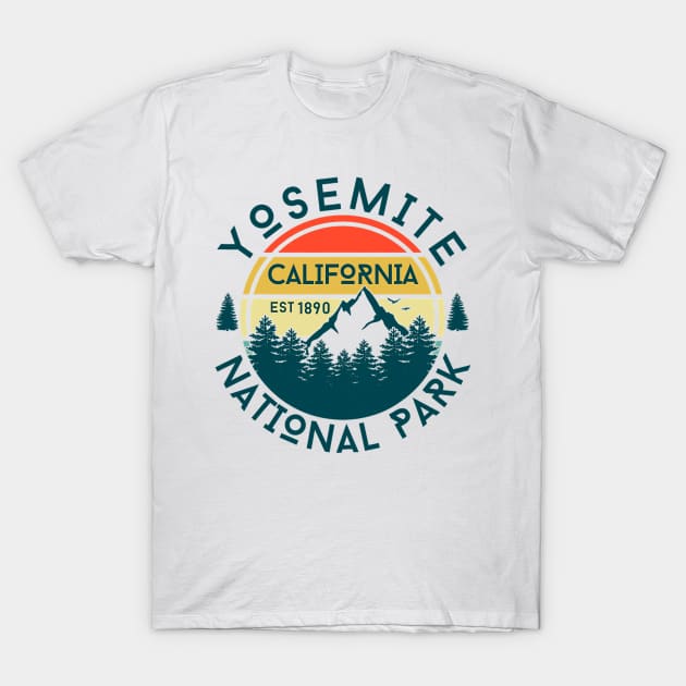 Yosemite California National Park T-Shirt by thurnzmwidlakpe